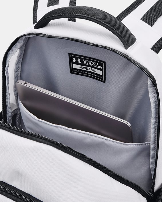 UA Hustle Pro Backpack, White, pdpMainDesktop image number 3